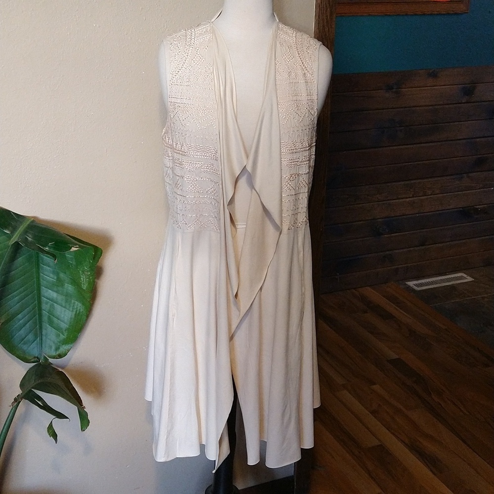 Vocal Longlined Sleeveless Cardigan